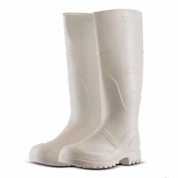 Bota para alimentación blanca alta
