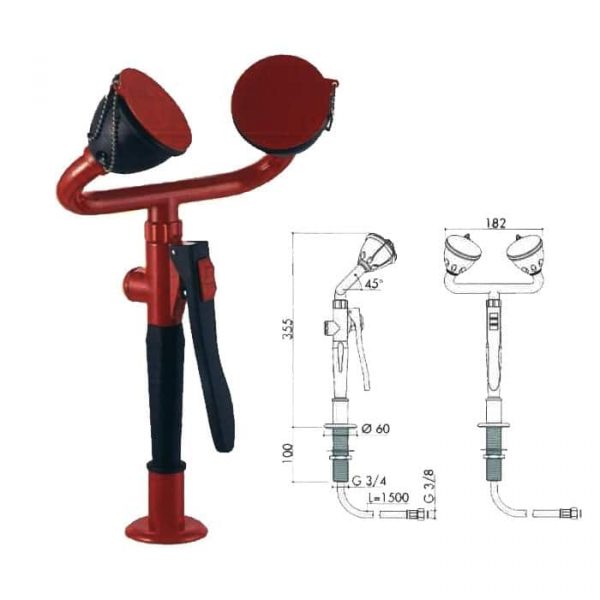 Limpieza doble de ojos inclinada