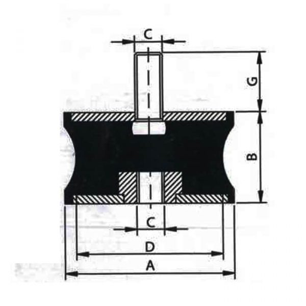 Amortiguador diábolo serie thd 1 Amortiguador diábolo serie thd