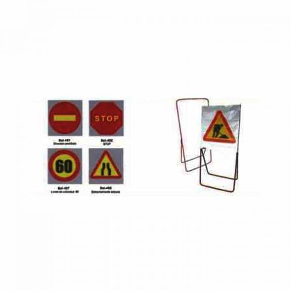 Señales de tráfico en bolsas serigrafiadas