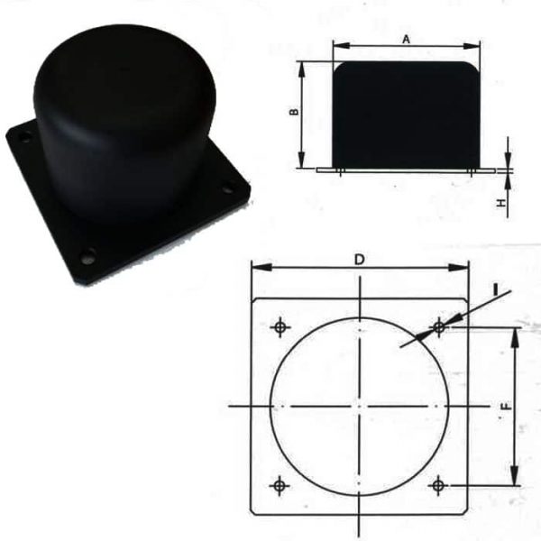 Topes progresivos cilíndricos redondeados con chapa tcrc