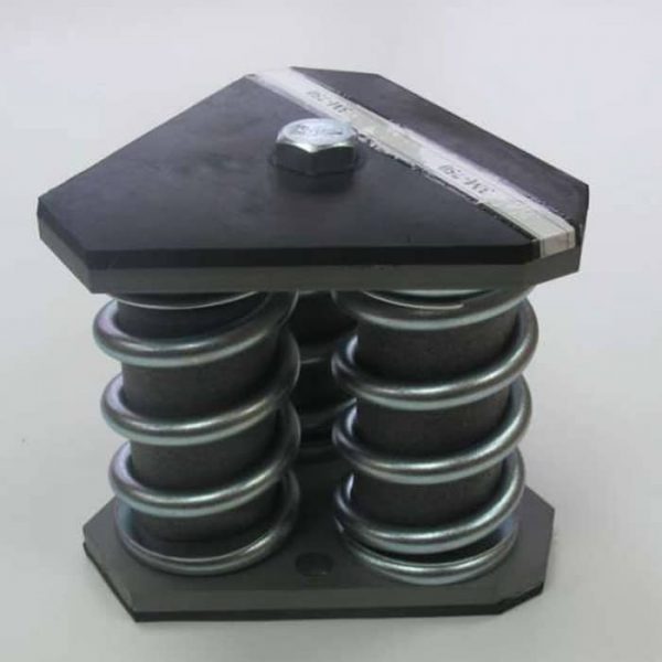 Amortiguador metálico con múltiples muelles