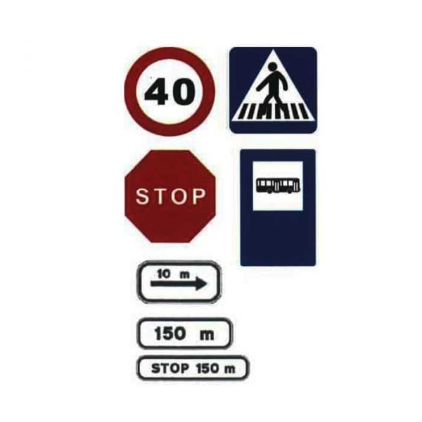 Señales de aluminio dorso cerrado