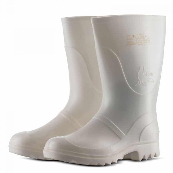Bota para alimentación blanca media