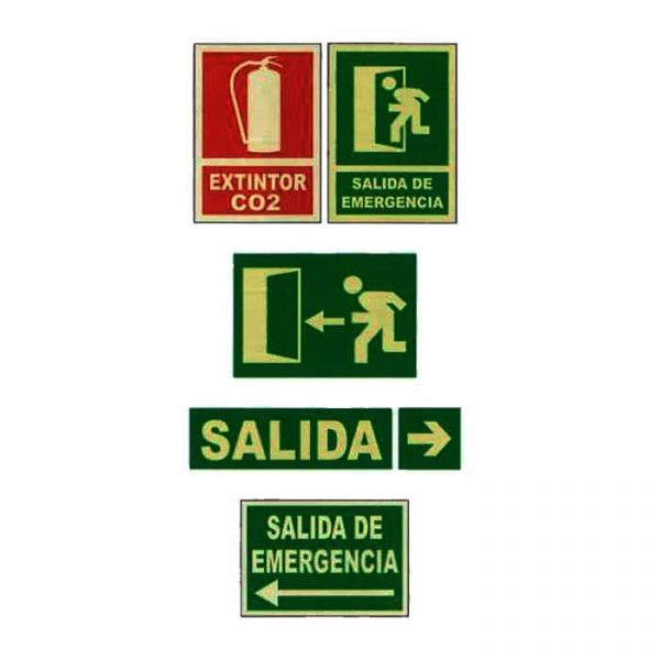 CARTELERÍA FOTOLUMINISCENTE CLASE B Fabricada en PVC 0,7 mm